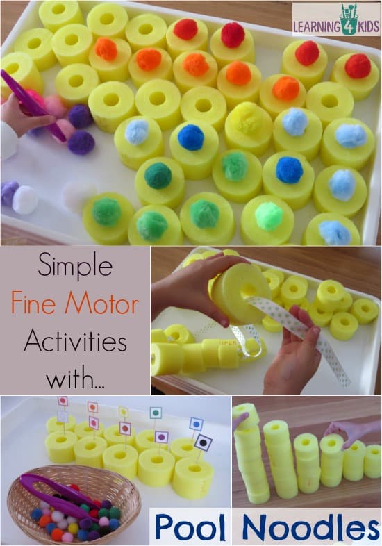 Pool Noodle Activities Fine Motor Fun Learning 4 Kids