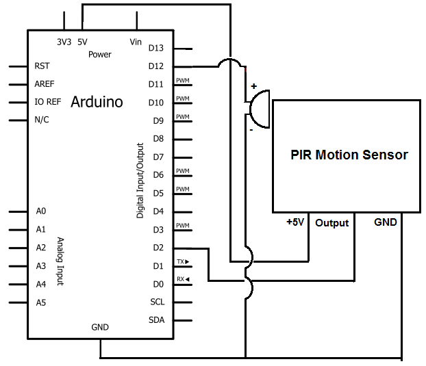 Infrared Motion Detector Circuit Diagram