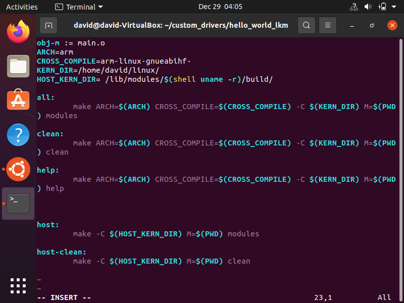 How to Create a Custom Makefile that Can Build a Linux Kernel Module for a Local or Target Host