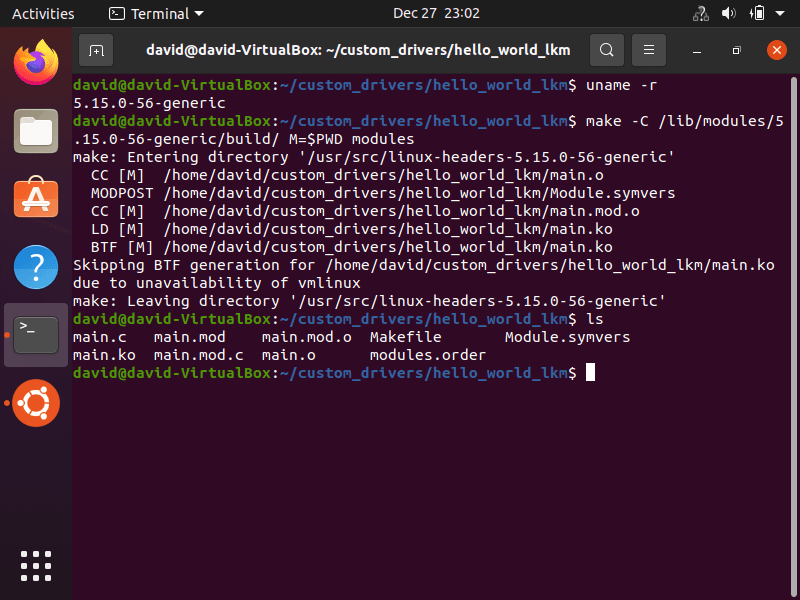 How to Create a Linux Kernel Module and Run it On a Local and Target Host Device