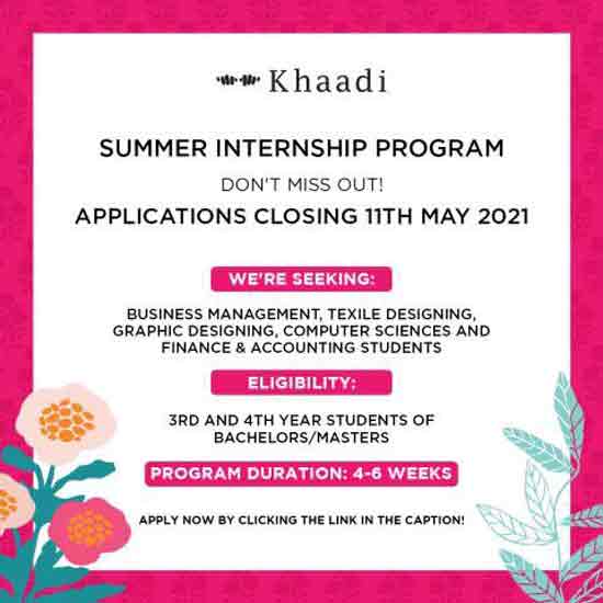 Khaadi Internship Trainee Program 2024 Apply Now Online