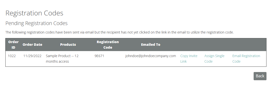 Online Help • Registration Codes • LearningCart