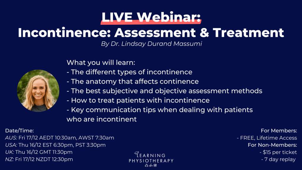 Incontinence Assessment & Treatment Learning Physiotherapy