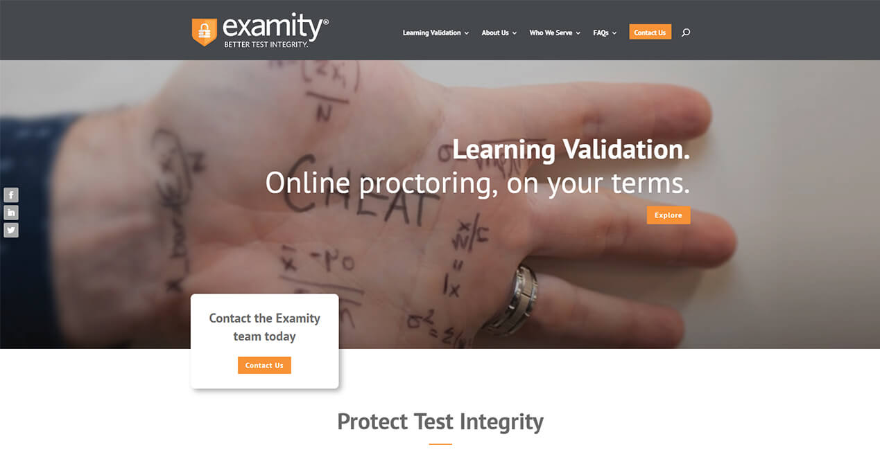 Examity Online Proctoring Solution Learning Platforms