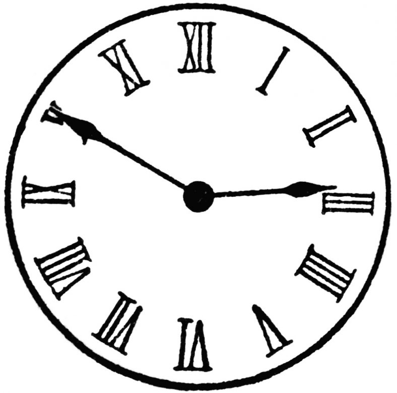 112 roman numerals downloads clock template Learning Printable