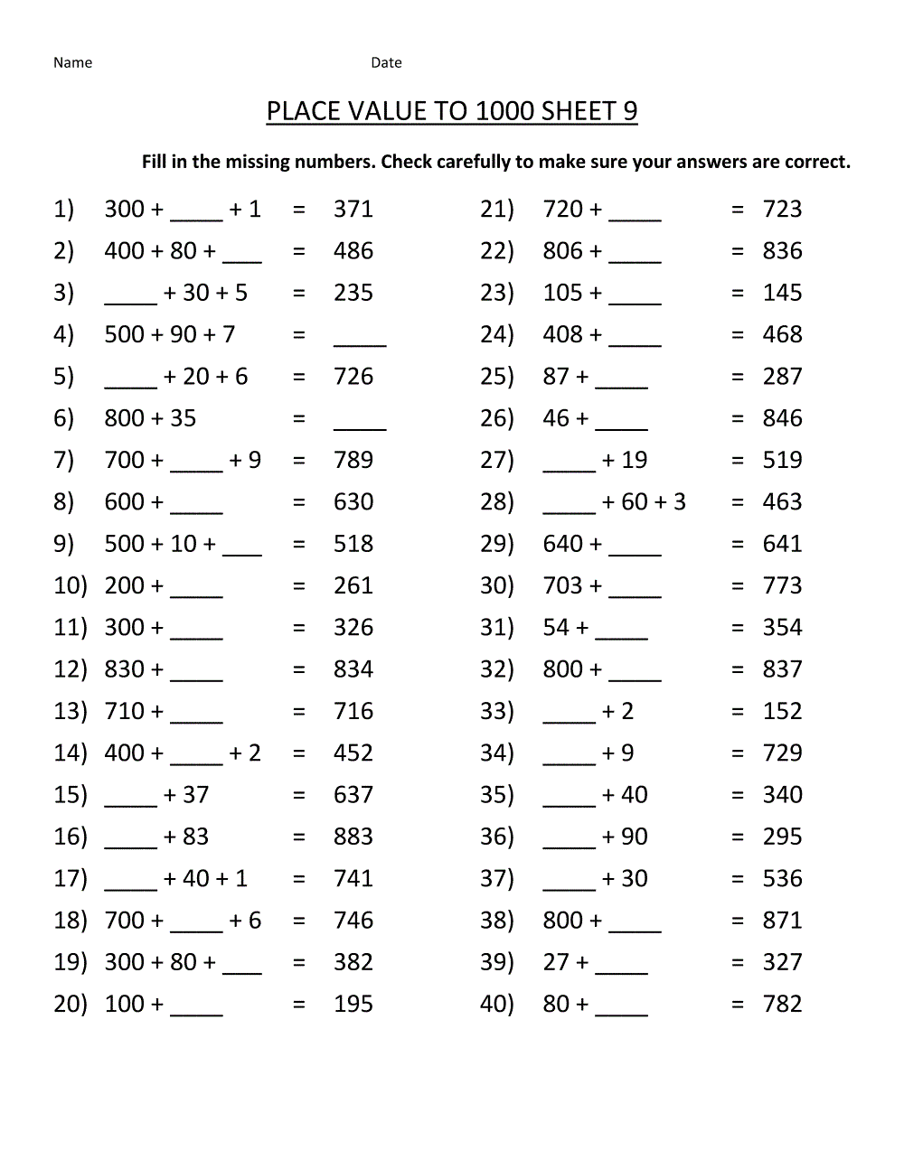 Grade 9 Math Worksheets Printable Free | Learning Printable
