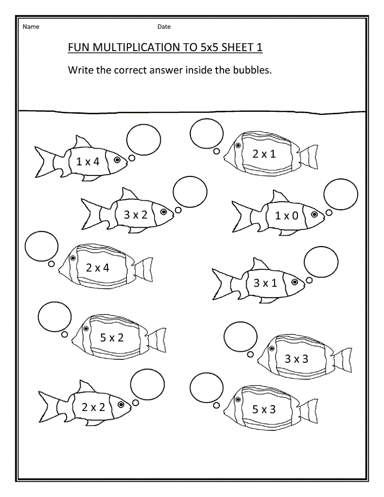 Fun Math Worksheets for Classroom Activities | Learning Printable