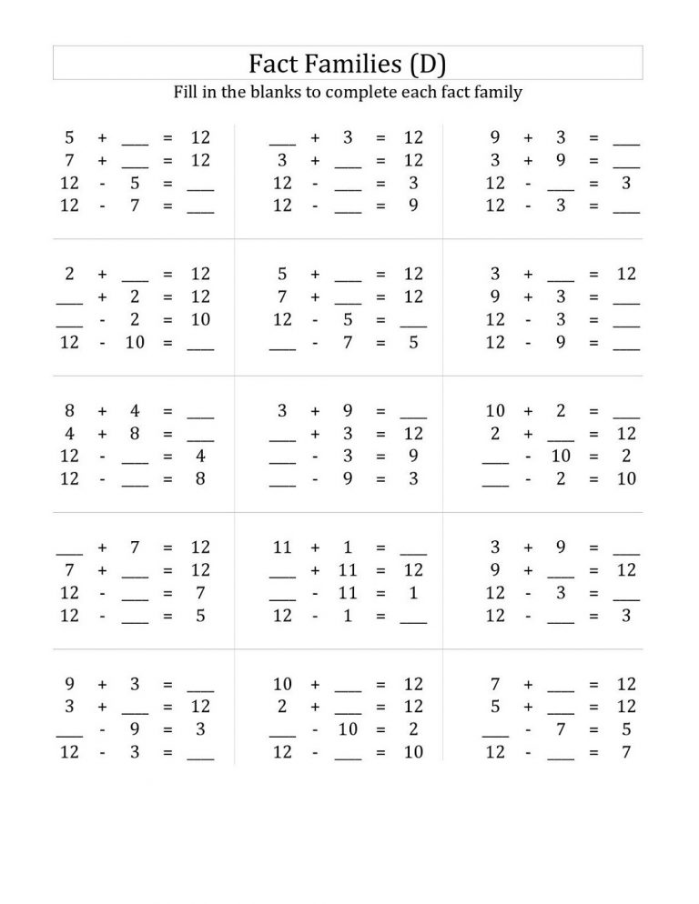 Free Basic Math Worksheets All Skills | Learning Printable Free Basic