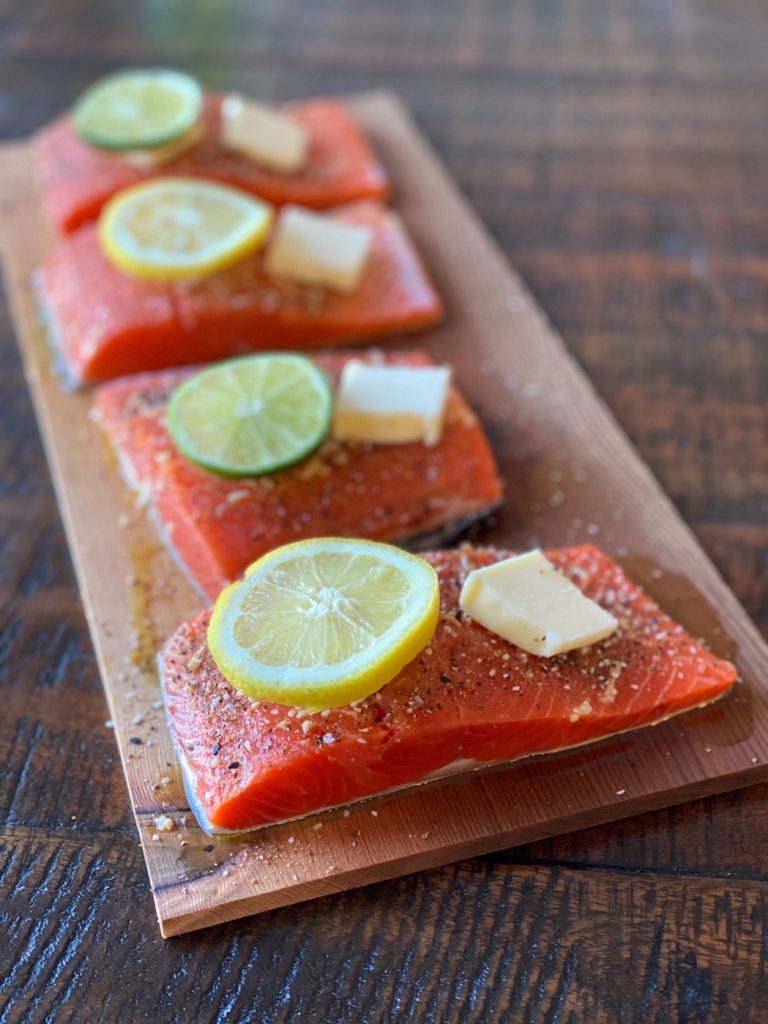 GARLIC LEMON LIME CEDAR PLANK SALMON Learning To SmokeLearning To Smoke