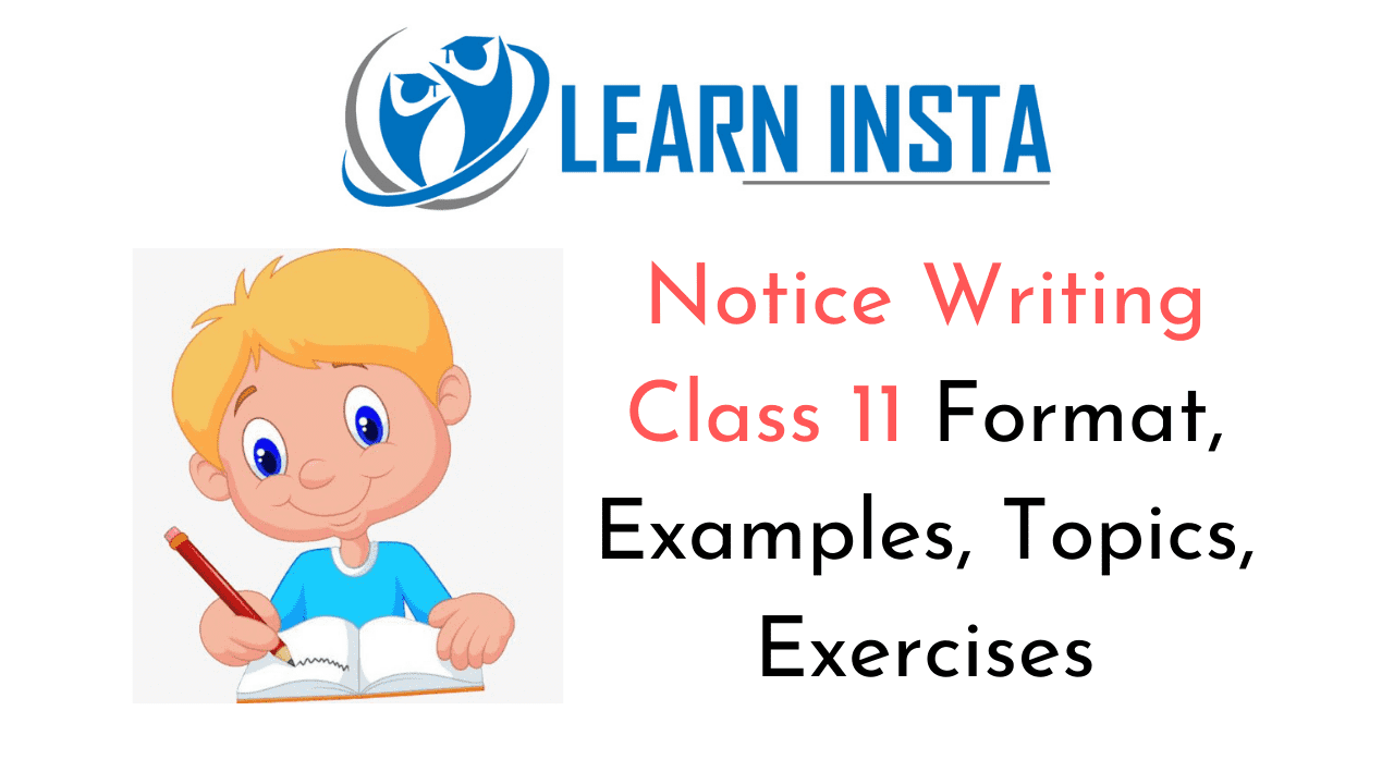 Notice Writing Class 11 Format, Examples, Topics, Exercises