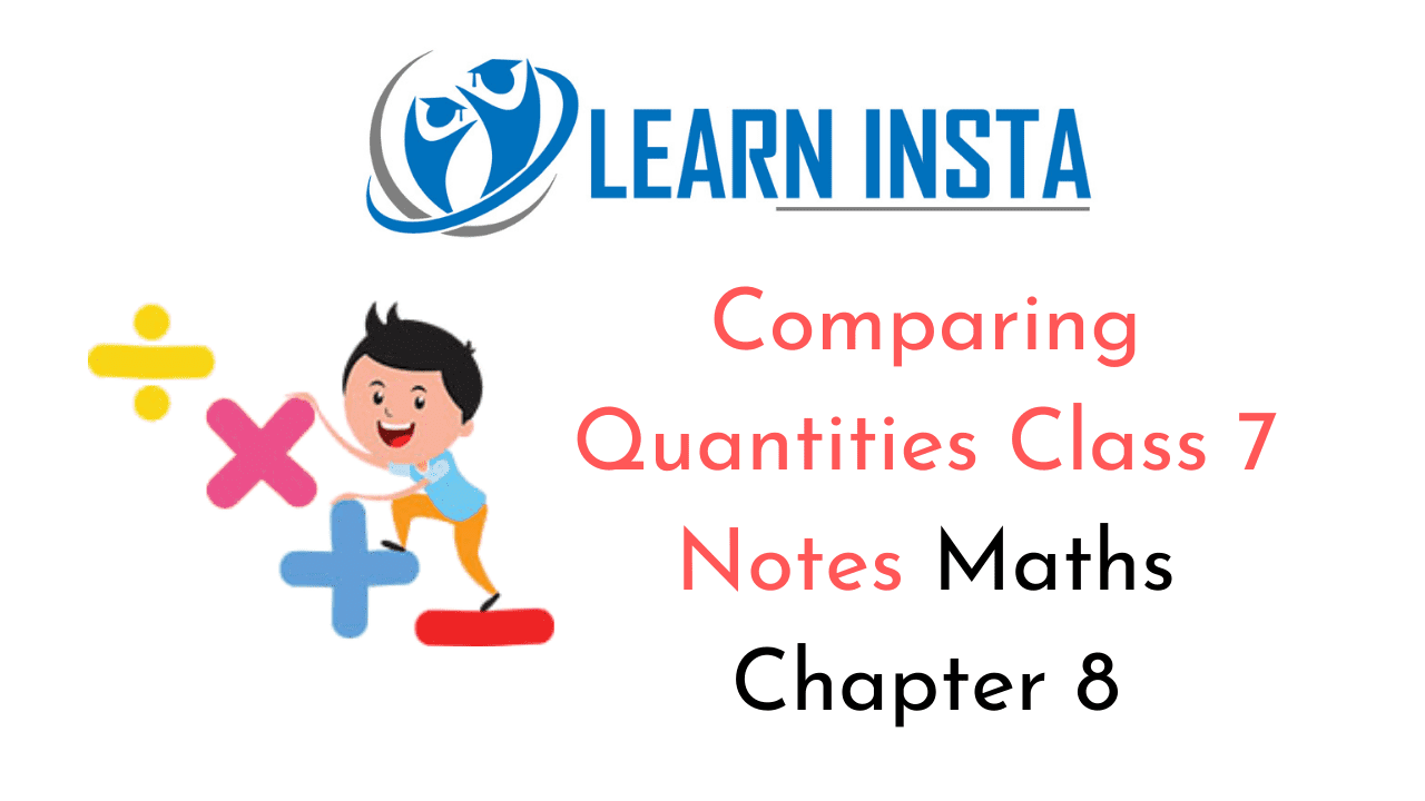 Comparing Quantities Class 7 Notes Maths Chapter 8