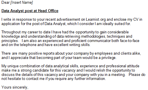 Data Analyst Cover Letter Example - Learnist.org (515 x 313 Pixel)