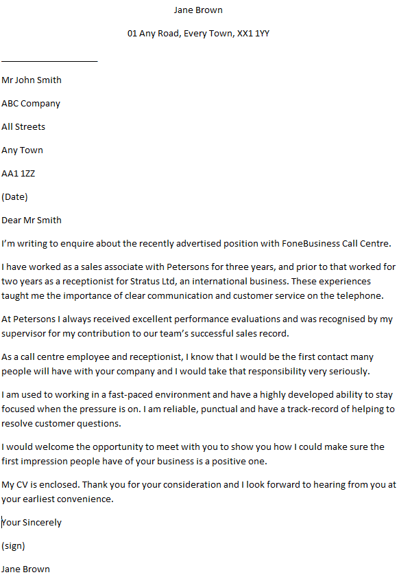 Covering Letters Page 13 of 37