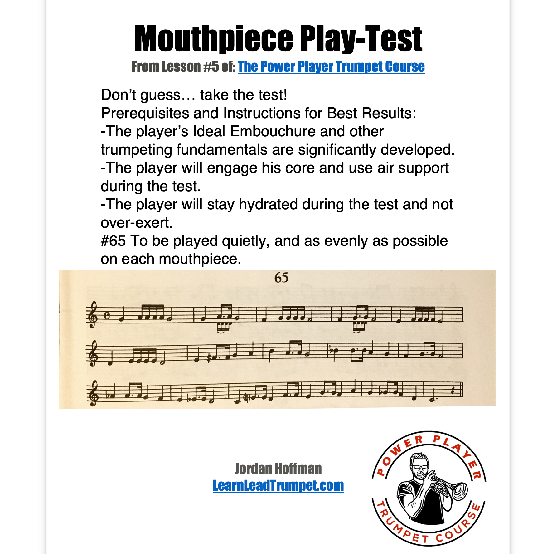 Mouthpiece PlayTest Learn Lead Trumpet