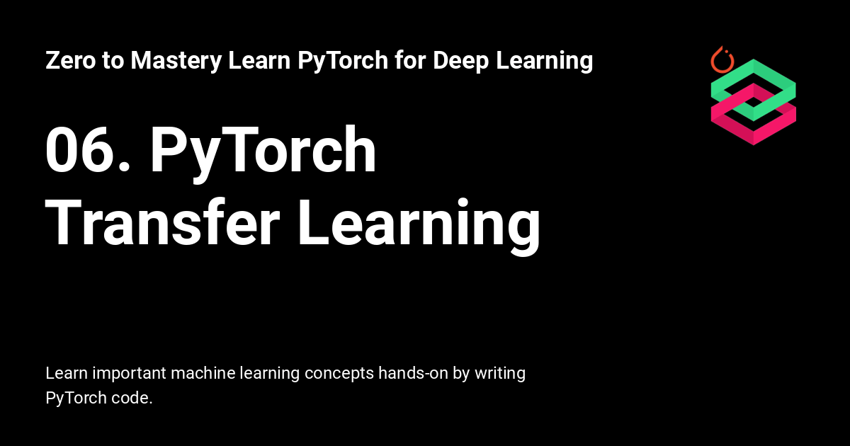 06. PyTorch Transfer Learning Zero to Mastery Learn PyTorch for Deep
