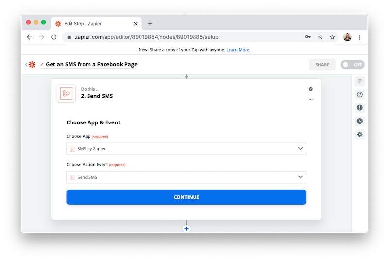 Receive an SMS or Text Message from a Facebook Page Learn Robotics