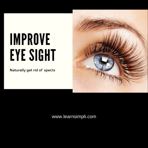 Improve eyesight naturally and get rid of spectacles Learn Simpli