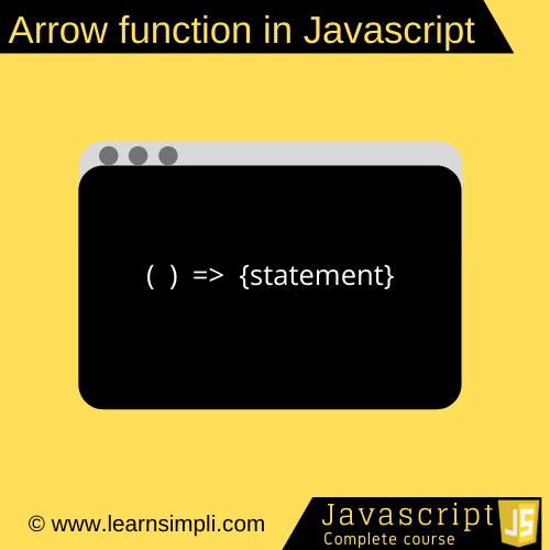 Arrow function in Javascript Learn Simpli