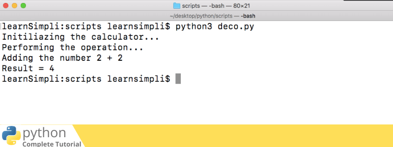 Decorator in python Learn Simpli
