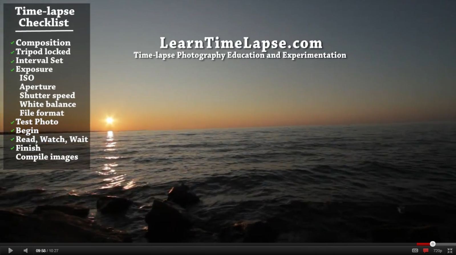 Timelapse tutorial video exposure and interval basics Learn