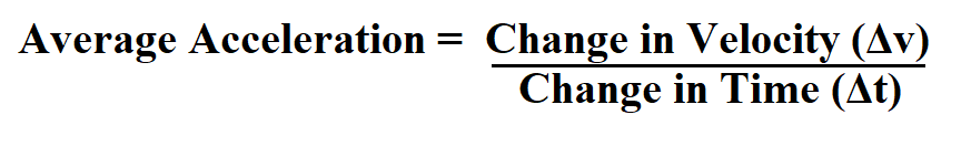 How to Calculate Average Acceleration.