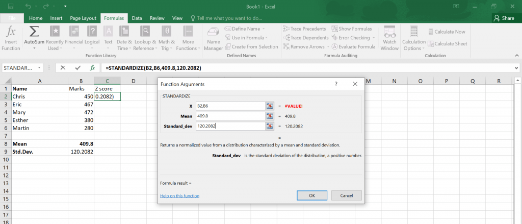 How to Calculate Z Score in Excel