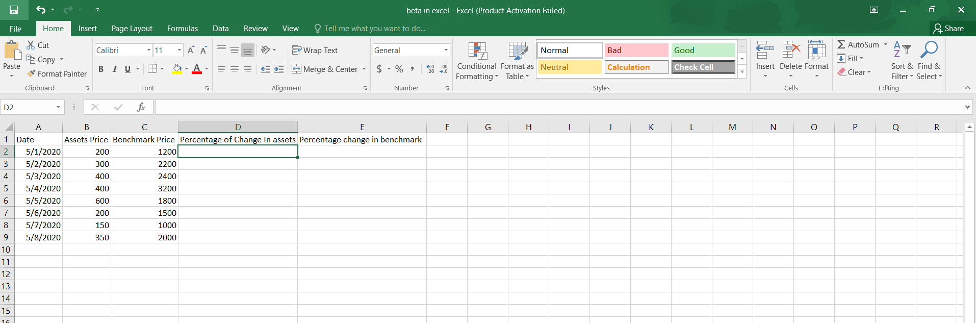 How to Calculate Beta in Excel.
