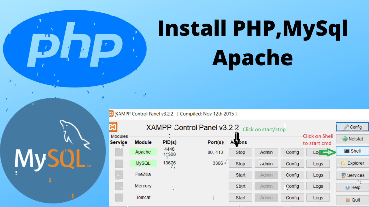 install PHP MySql Apache in windows 10 Install PHP MySql Apache