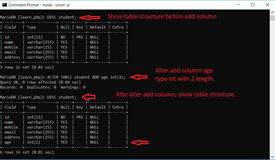 Mysql Change Table Column Position at Trent Aldridge blog