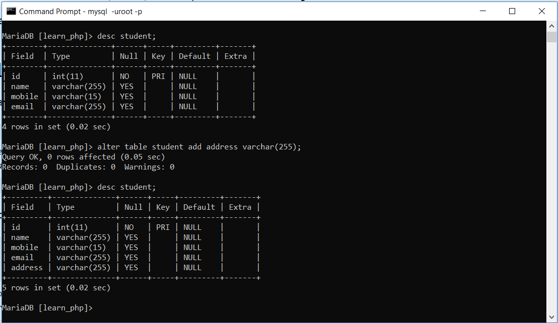 Alter Table Update Mysql at Jeremy Ryan blog