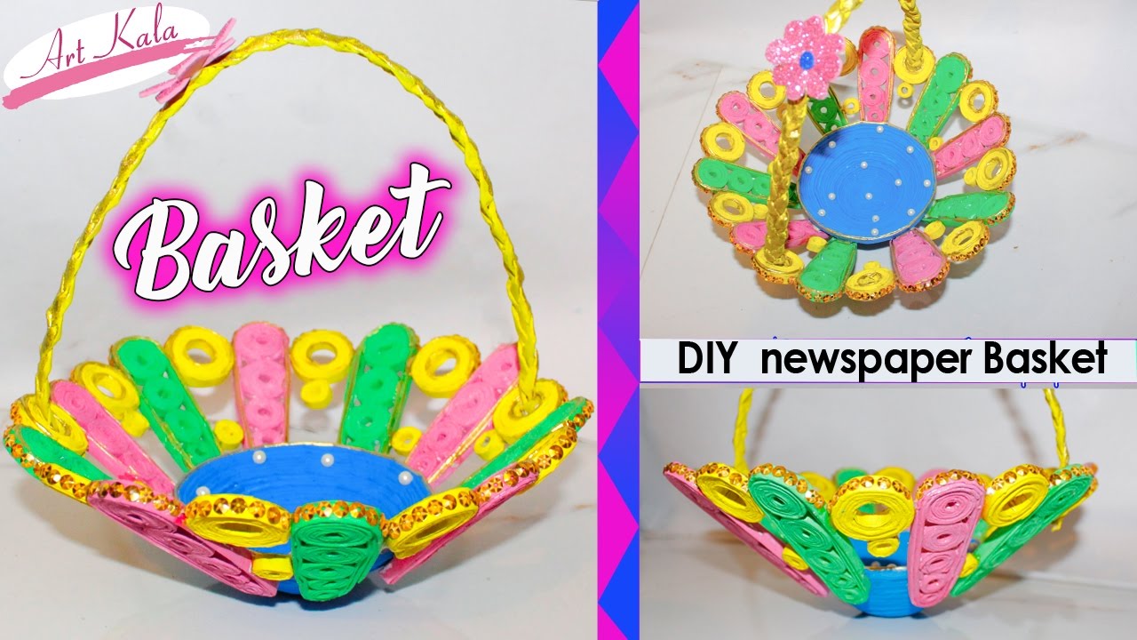 Learn how to make Newspaper Basket step by step The Learning Zone