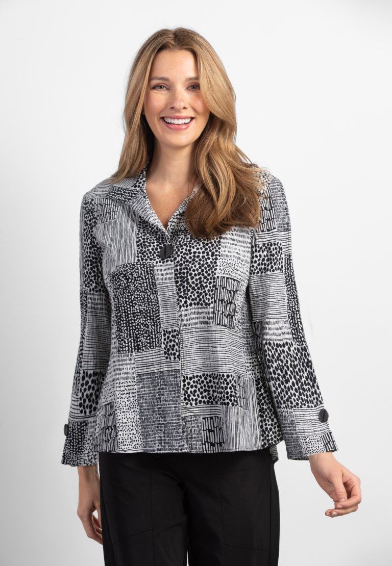 Habitat. Covered Placket Swing Shirt. Lea's