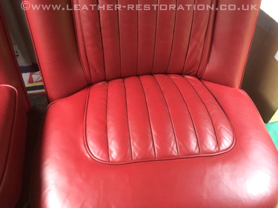 Leather Restoration Jaguar MK1 1959 Full front leather car seat
