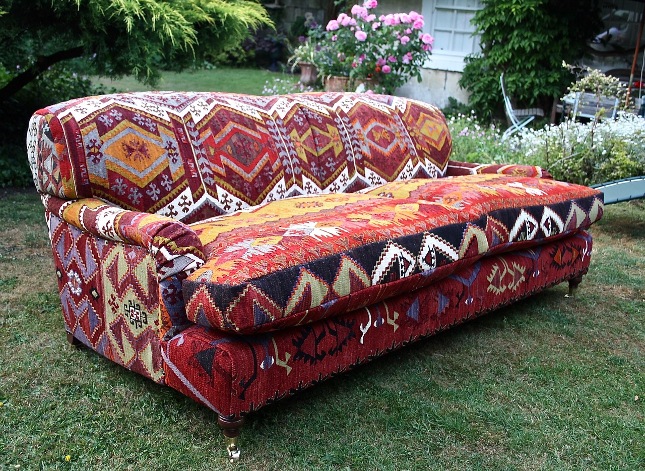 Kilim Lansdown Sofa, Leather Chairs of Bath, Istanbul Kilim Sofa