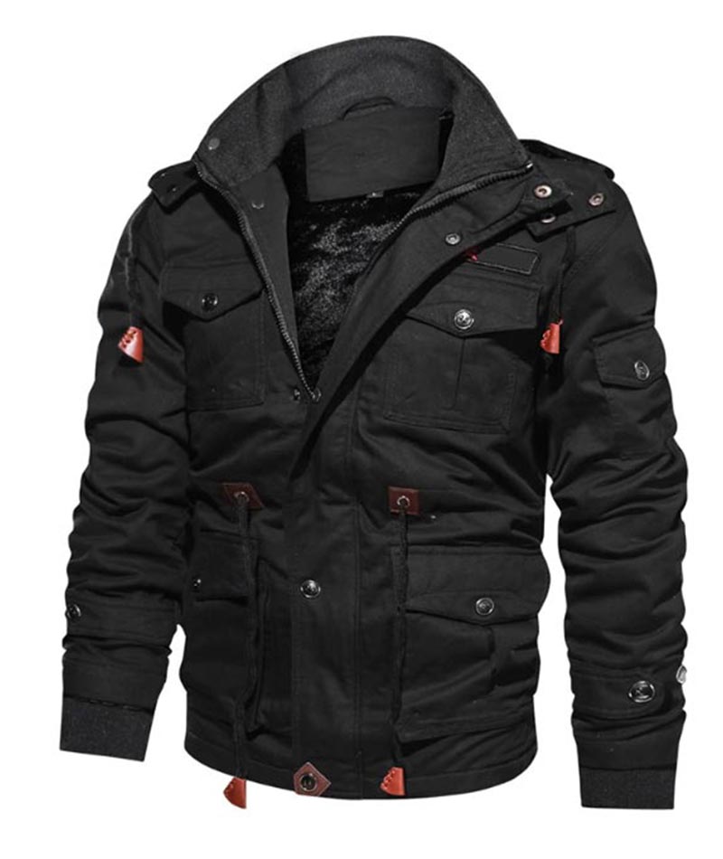 Mens Black Military Jacket Cotton Military Jacket Men