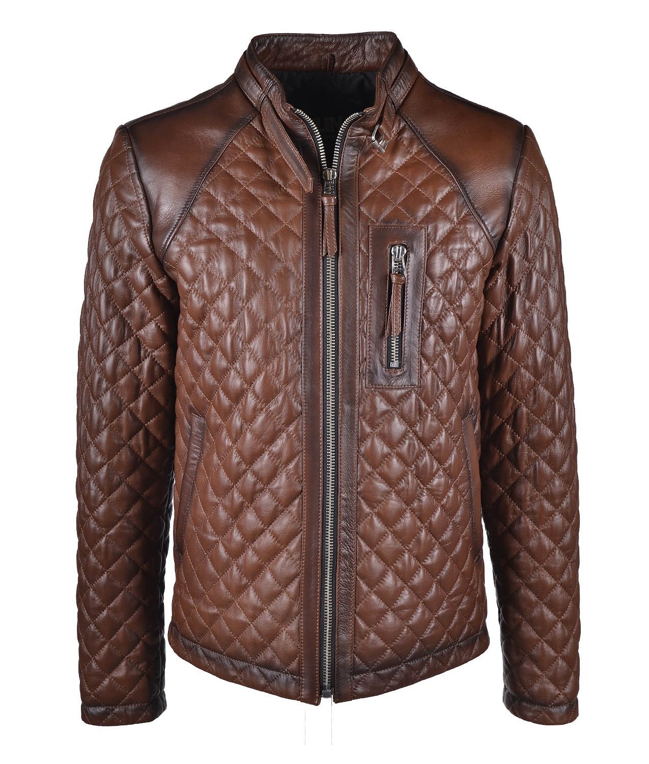 Mens Brown Quilted Jacket Brown Quilted Jacket for Mens
