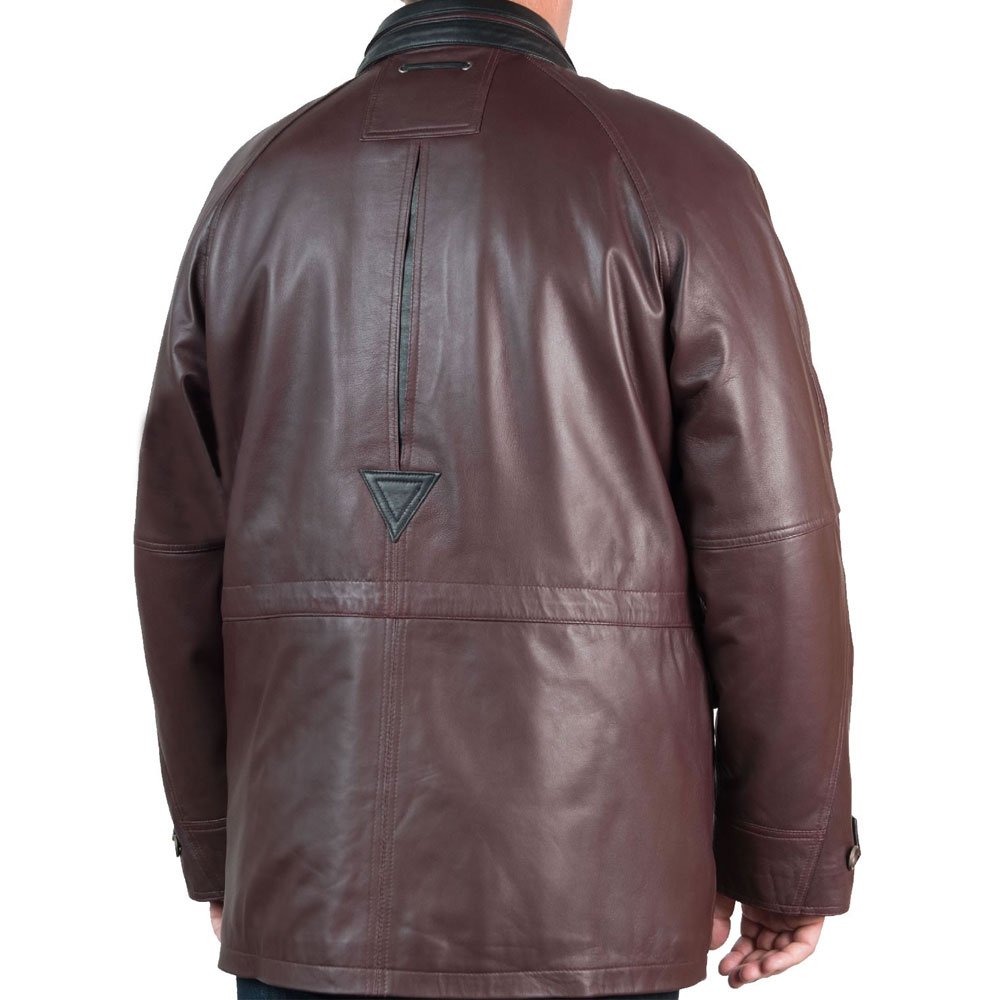 Men's Oxblood Leather Parka Coat 50 Discount Leather Jacketz