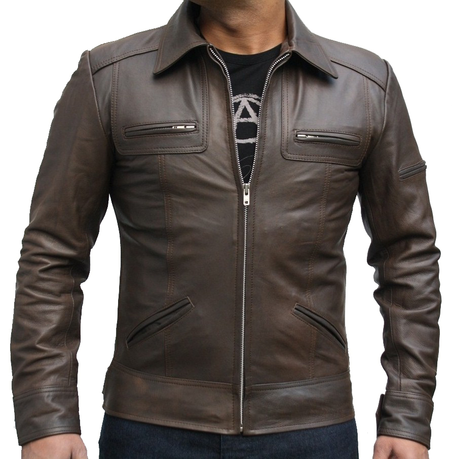 Vintage style leather Jacket Mens Leather Jacket Uk