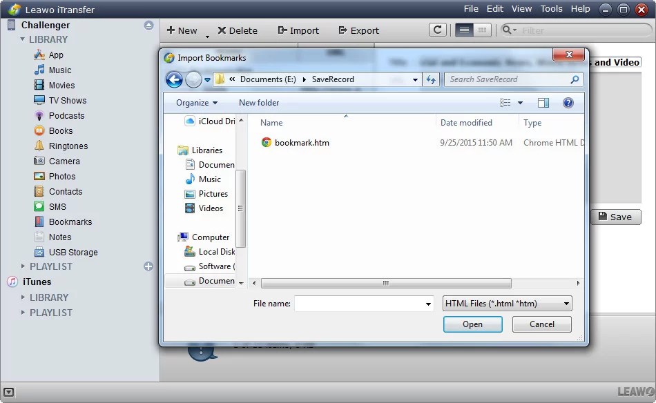 How to Import Bookmarks from Computer to iPhone Leawo Tutorial Center