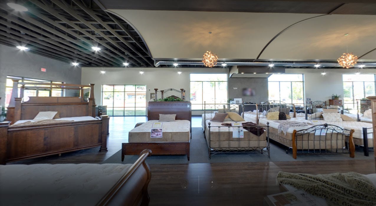 store interior Lebeda Mattress Factory