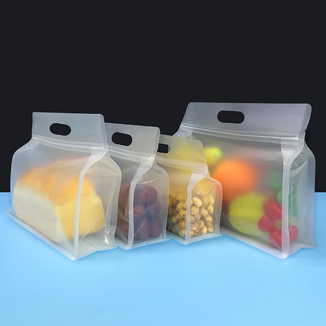 China Flat Bottom Pouch Transparent With Ziplock Plastic Food Pouch
