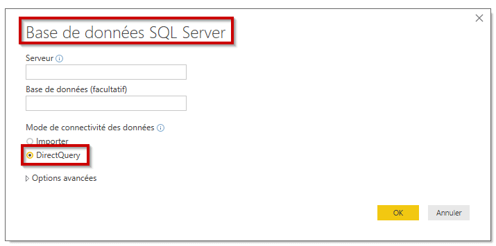 Power BI Importation de données vs connexion directe
