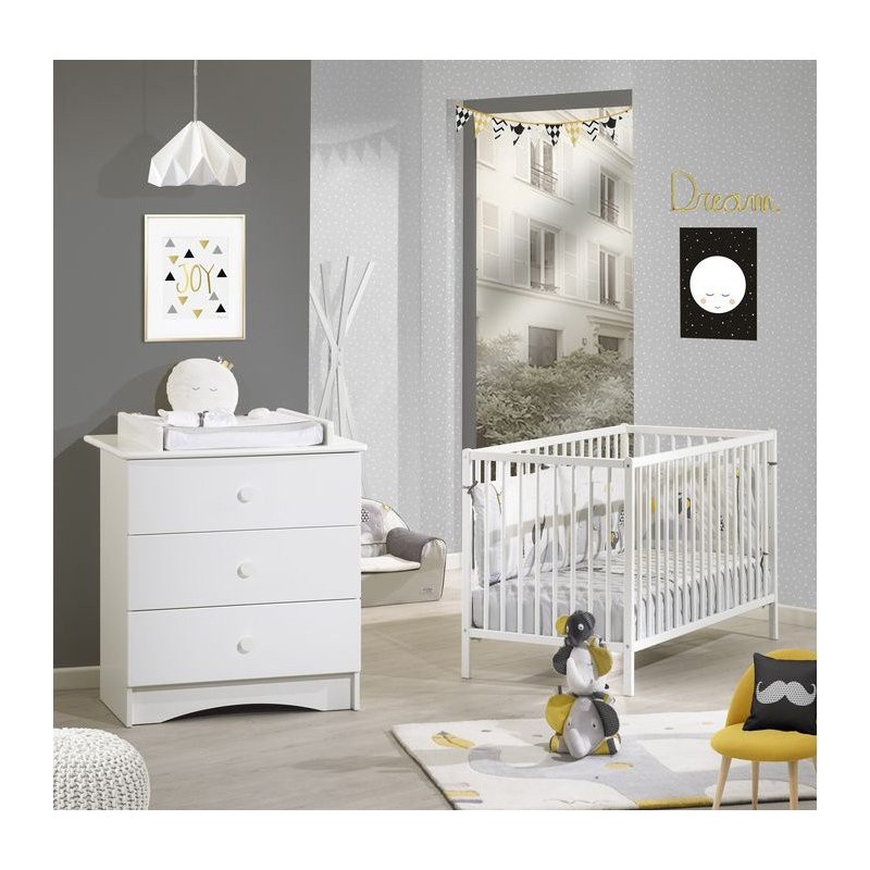 Lit bébé blanc 60x120 Basic Le coin des petits