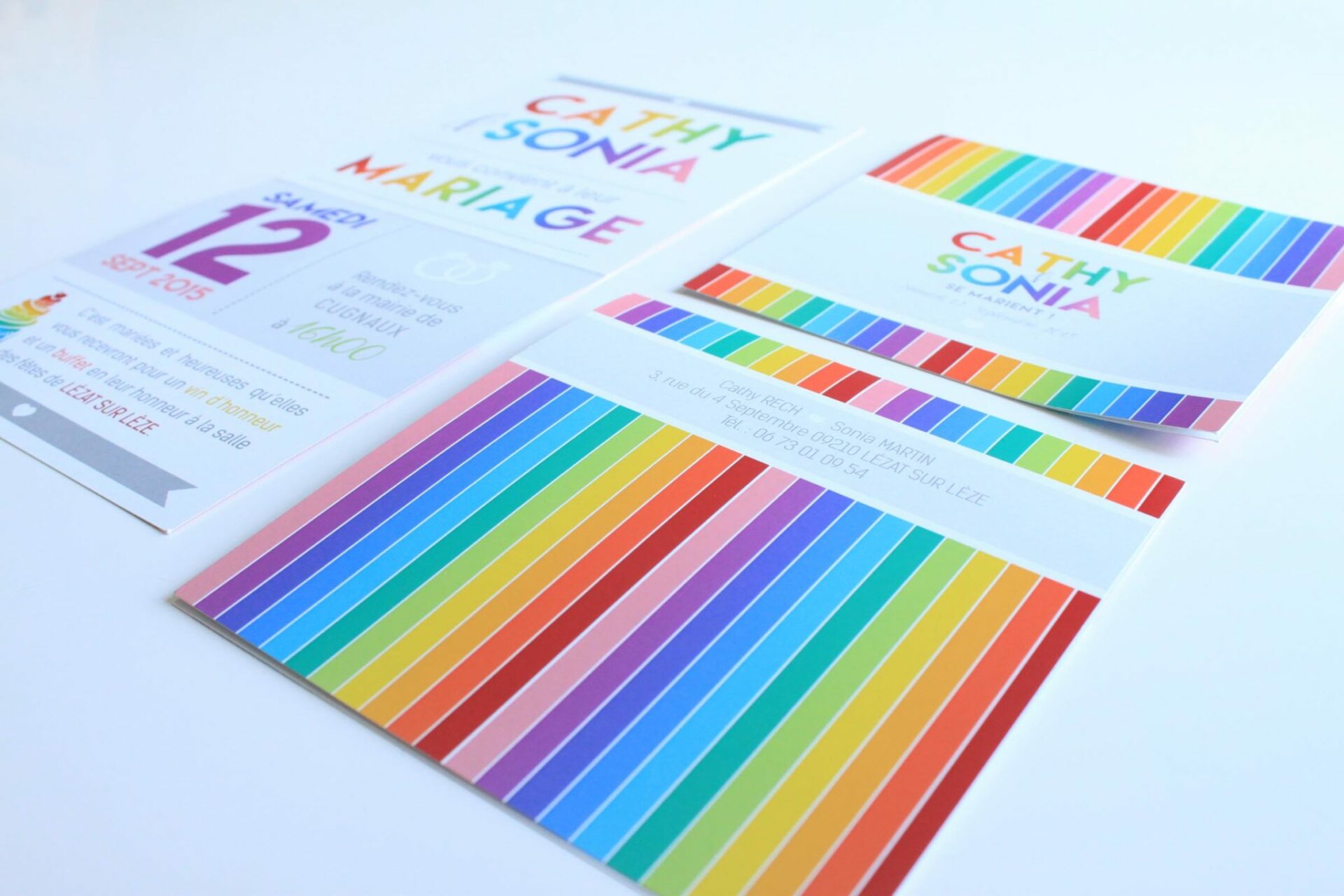 Fairepart Arc en ciel Le Comptoir du Bonheur