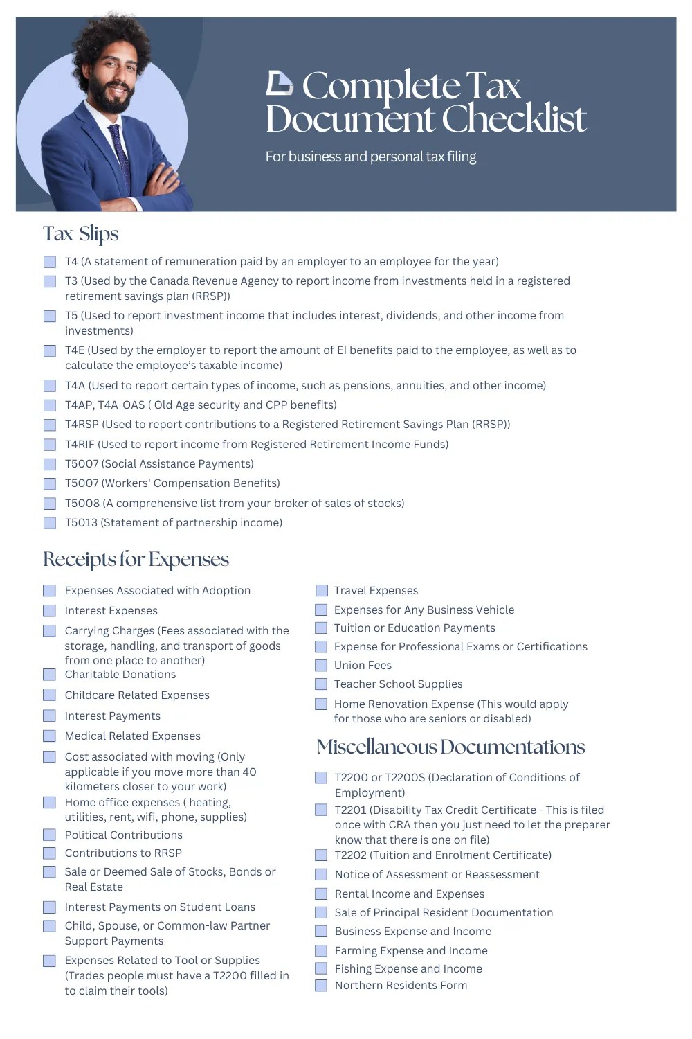 The Comprehensive Tax Document Collection Checklist for Personal and