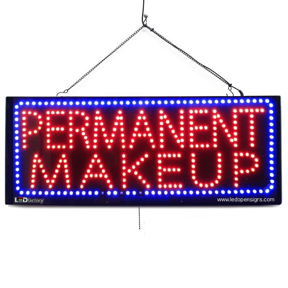 “PERMANENT MAKEUP” Large LED Window Hair Salon Sign Led Open Signs
