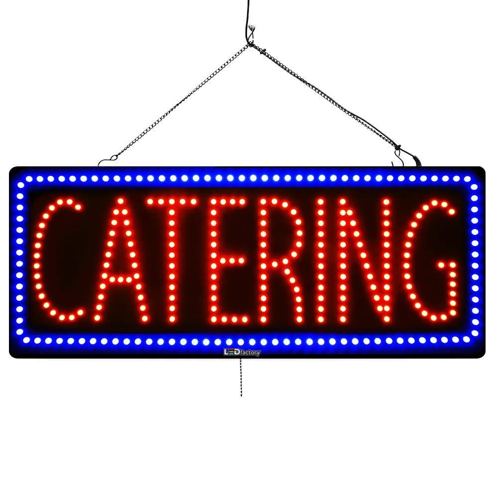 “CATERING” Large LED Restaurant Services Window Sign Led Open Signs