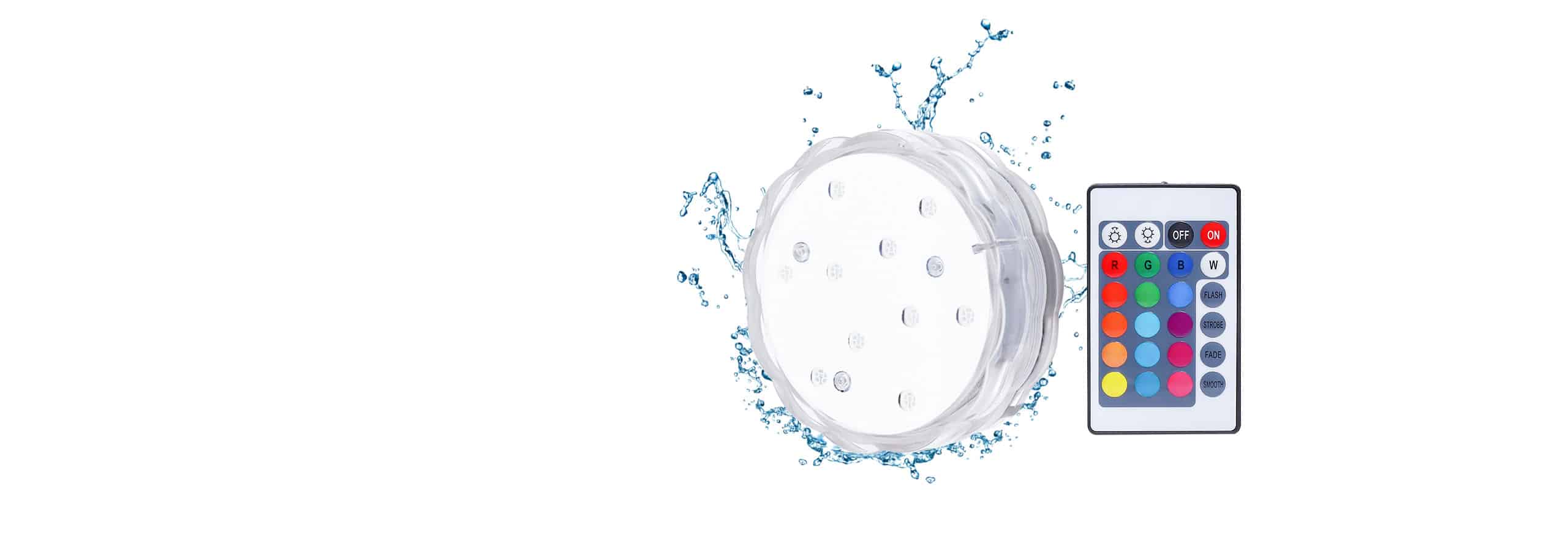 10 LEDs Submersible Pool Light with RF Remote Control |GFLAI