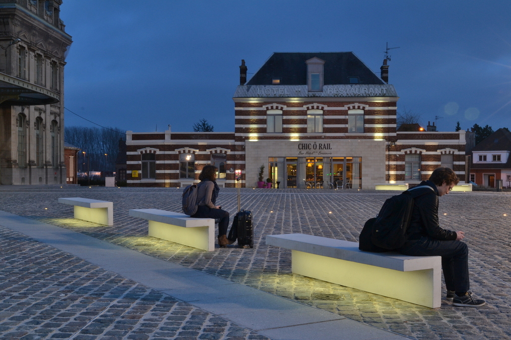 Renovation of train station square in Saint Omer (France) has been