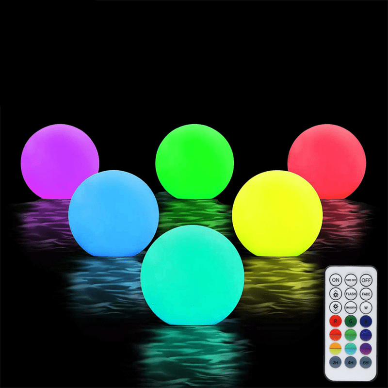 Toy Balls LED Swimming Pool Lighting 8cm Floating Pool Light Remote